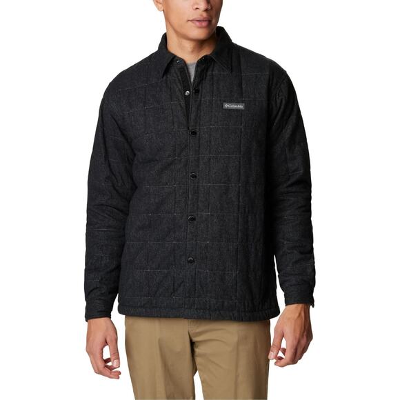 COLUMBIA Men's XXL Landroamer Jacket Quilted Gray Shirt Jacket Quilt 100% Cotton - Picture 1 of 15
